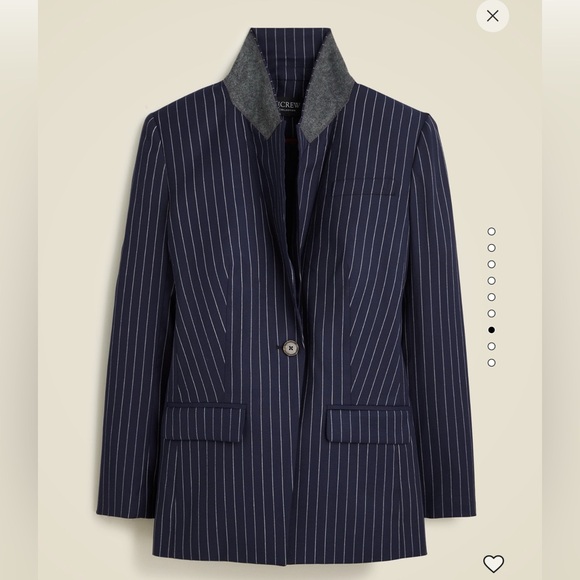 J. Crew Jackets & Blazers - J Crew Collection Vivienne pinstripe navy blazer in Italian wool